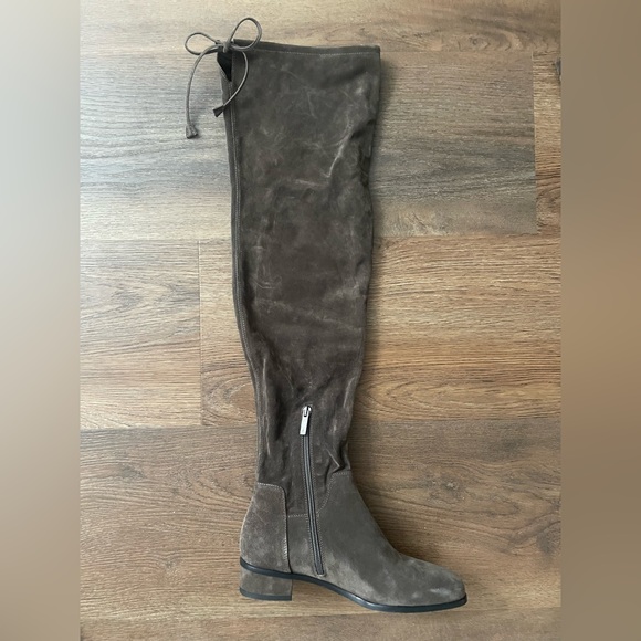 Aquatalia Lisandra Over The Knee Suede Boot Gray Size 7 NEW - Picture 7 of 13